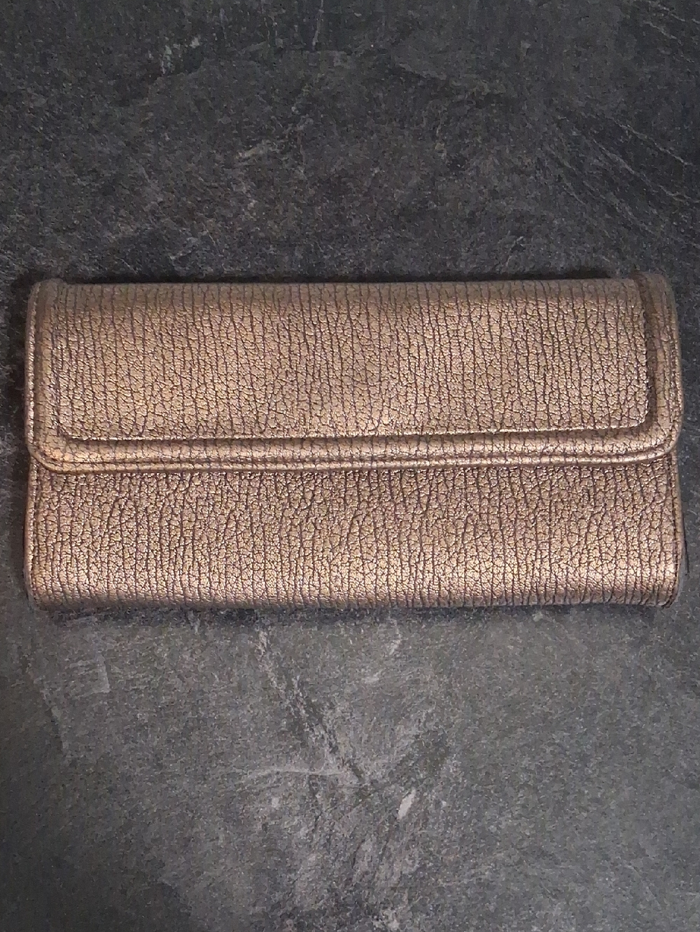 Metallic Bronze Women's Clutch Wallet